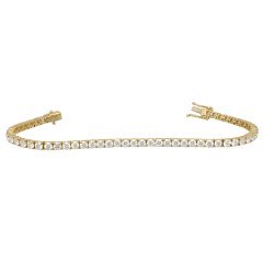 14 Krt Tennisarmband 6.15 Ct  incl. HRD 