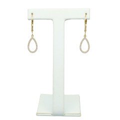 Geelgouden Oorhangers met Briljant