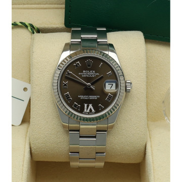 Rolex Datejust 31 Brown/Diamond Dial Ref.178274