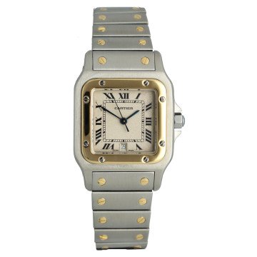 Cartier Santos Galbee Goud/Staal