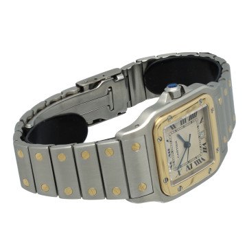 Cartier Santos Galbee Goud/Staal