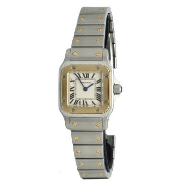 Cartier Santos Galbee Goud/Staal Ref.1567 