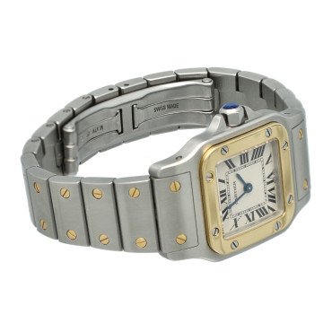 Cartier Santos Galbee Goud/Staal Ref.1567 