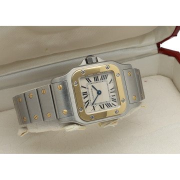 Cartier Santos Galbee Goud/Staal Ref.1567 