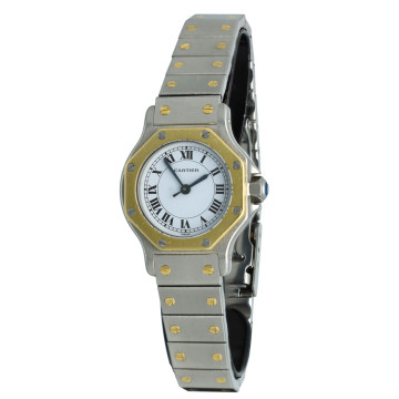 Cartier Santos Octagon Goud/Staal Ref.0907