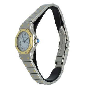 Cartier Santos Octagon Goud/Staal Ref.0907