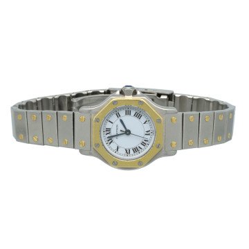 Cartier Santos Octagon Goud/Staal Ref.0907