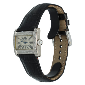 18 Krt. witgoud Cartier Tank Divan Diamonds