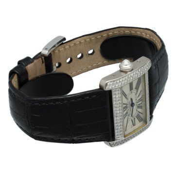 18 Krt. witgoud Cartier Tank Divan Diamonds