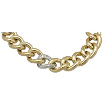 14 Krt Gourmet Armband met Diamant 0.20 Ct