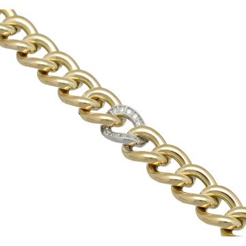 14 Krt Gourmet Armband met Diamant 0.20 Ct