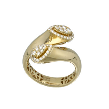 14 Krt Slagring met Diamant 0.44 Ct