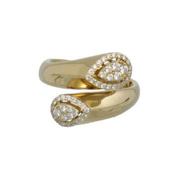 14 Krt Slagring met Diamant 0.44 Ct