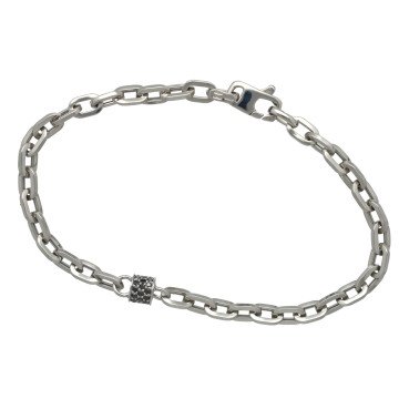 Witgouden Armband met Zwarte Diamant 0.36 Ct.