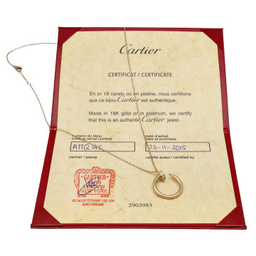 Rosé Gouden Cartier Collier Juste Un Clou 