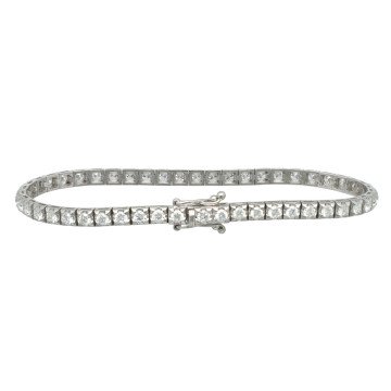 14Krt witgouden tennisarmband met Diamant 3.00Ct