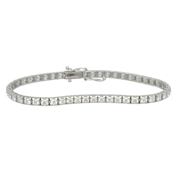 14Krt witgouden tennisarmband met Diamant 3.00Ct