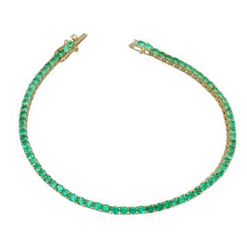 14 Krt Tennisarmband met Smaragd 0.95 Ct