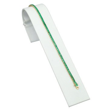 14 Krt Tennisarmband met Smaragd 0.95 Ct