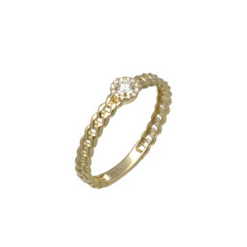 14 Krt Fantasie Ring Briljant 0.10 Ct