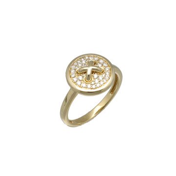Briljant Ring van 14 Krt Goud 0.28 Ct