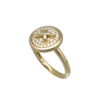 Briljant Ring van 14 Krt Goud 0.28 Ct