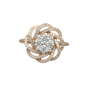 Rosé Gouden Entourage Ring 0.80 Ct