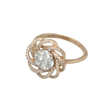 Rosé Gouden Entourage Ring 0.80 Ct