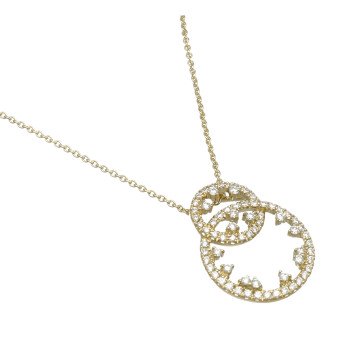 Geelgouden Collier met Briljanten Hanger 0.38 Ct