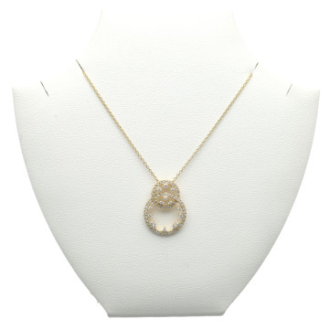 Geelgouden Collier met Briljanten Hanger 0.38 Ct