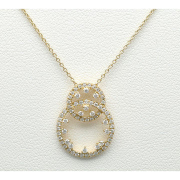 Geelgouden Collier met Briljanten Hanger 0.38 Ct