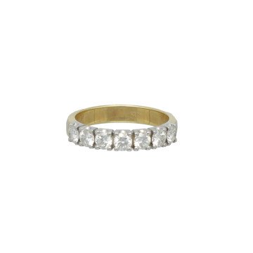 Geelgouden Alliance ring bezet met briljant 0.84ct