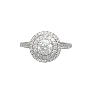 18Krt. Witgouden Zizov Solitaire ring 1.35ct