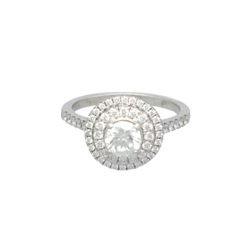 18Krt. Witgouden Zizov Solitaire ring 1.35ct