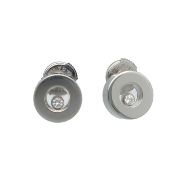 Witgouden Chopard Oorbellen Happy Diamonds