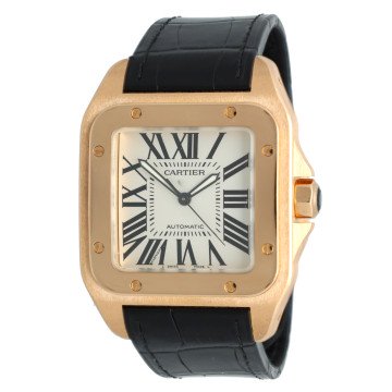 Cartier Santos 100 XL Rose Goud Full Set.