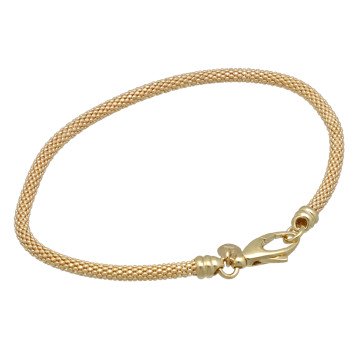 14 Krt gouden fantasie schakel armband