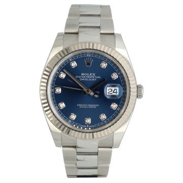 Rolex Datejust 41 Ref.126334 Blue/Diamonds 