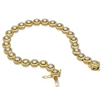 18Krt gouden Tennis armband 2.6Ct. Briljant