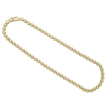 18Krt. geelgoud Tennis collier 6.7Ct. Briljant 