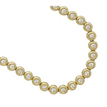 18Krt. geelgoud Tennis collier 6.7Ct. Briljant 