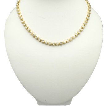 18Krt. geelgoud Tennis collier 6.7Ct. Briljant 
