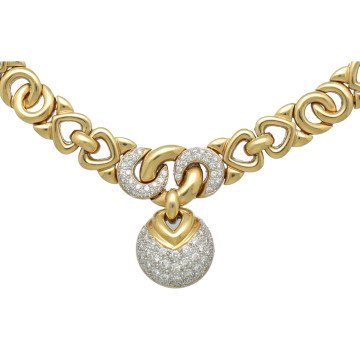 18 krt Geelgoud Fantasie collier met Briljant 1.00Ct