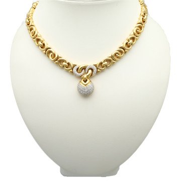 18 krt Geelgoud Fantasie collier met Briljant 1.00Ct