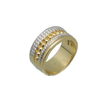 14 Krt Gouden Briljant Ring 0.37 Ct