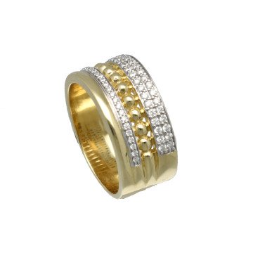 14 Krt Gouden Briljant Ring 0.37 Ct