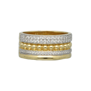 14 Krt Gouden Briljant Ring 0.37 Ct