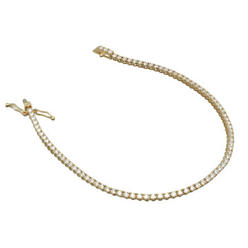 14 Krt Tennisarmband 2.20 Ct, incl HRD Certificaat