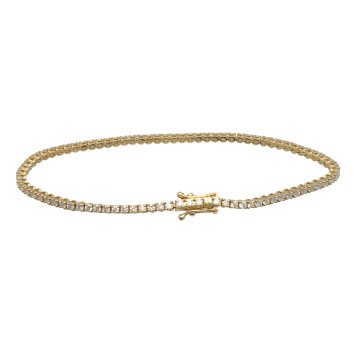 14 Krt Tennisarmband 2.20 Ct, incl HRD Certificaat