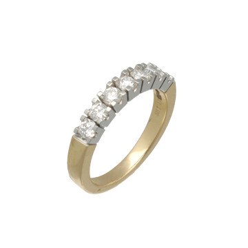 14 Krt Alliance ring met Briljant 0.70Ct. 